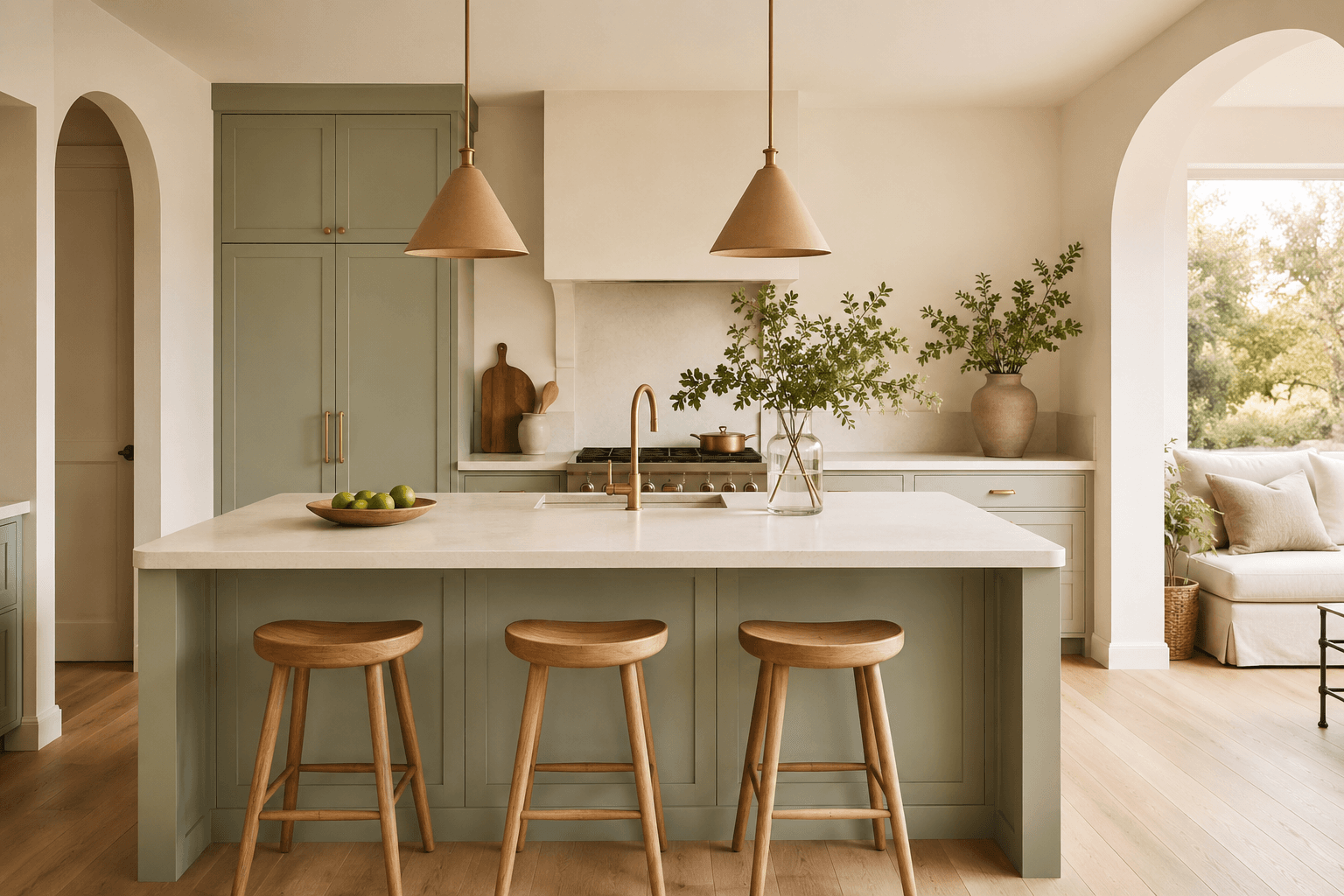 Bright decluttered kitchen diner