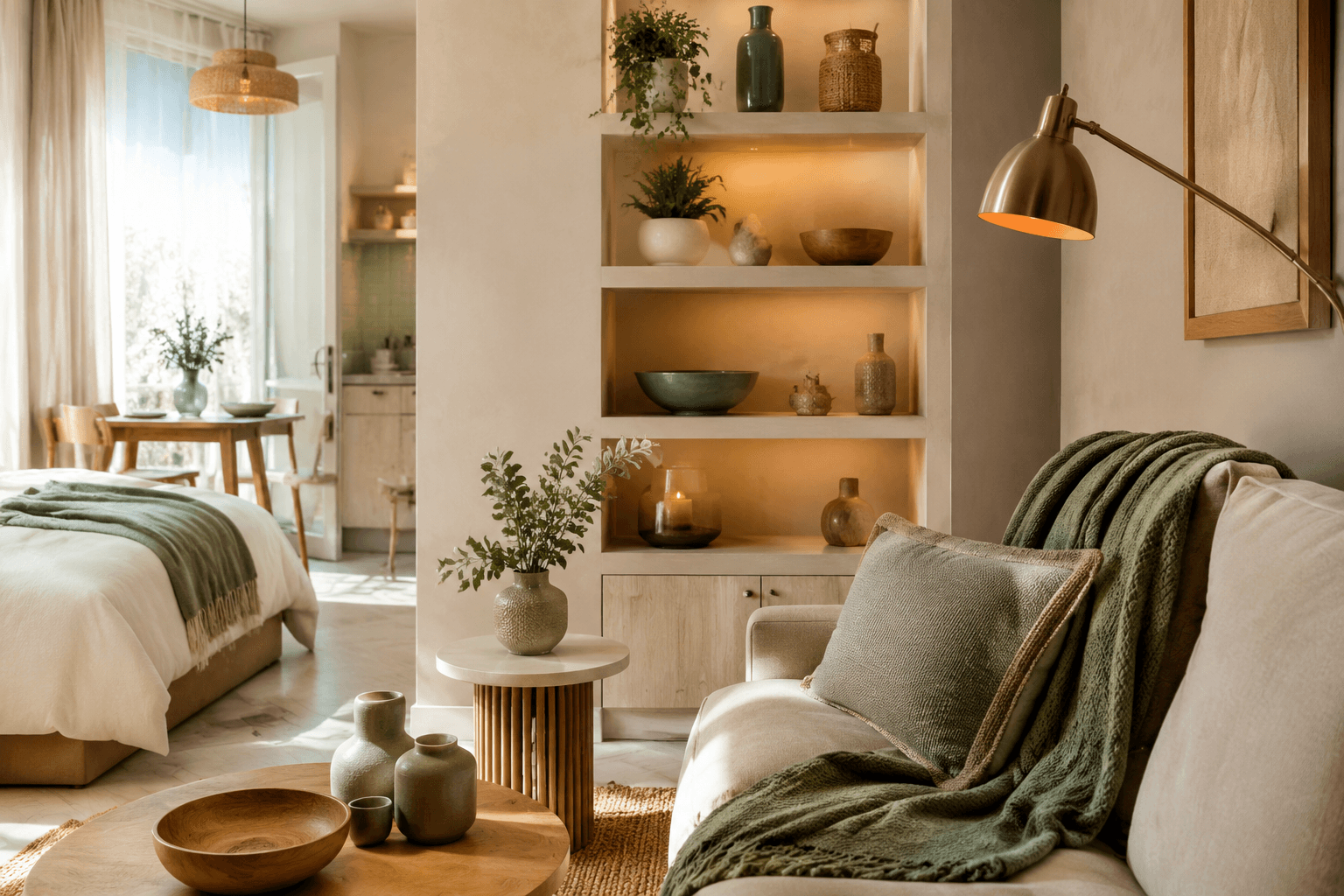 Boutique short-let styled studio corner